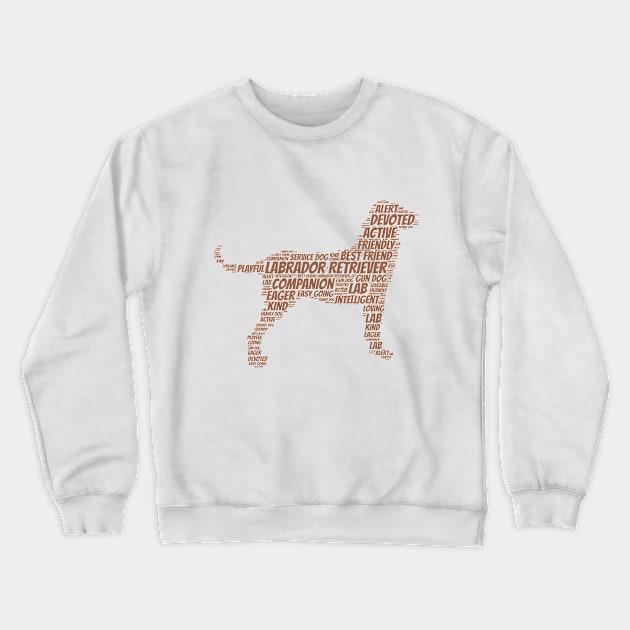 Labrador Retriever - Word Art Design Crewneck Sweatshirt by Naves